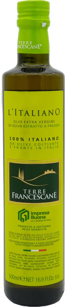 Italienisches Olivenöl Extra Virgin | Terre Francescane | Extra Nativ | 500ml