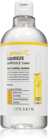 It's Skin Lemon C Squeeze exfoliating cleansing tonic for hydrated and radiant skin