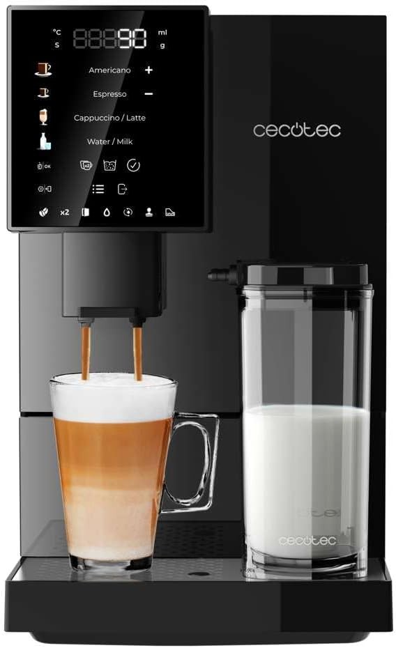 Cecotec Superautomatic coffee machine Cremmaet Compactccino. 1350 W, thermoblock, 19 bar pump pressure, plug & play system, coffee storage container with integrated grinder, automatic cleaning