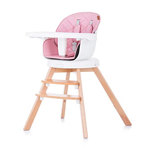 Chipolino Rotto 3 in 1 Highchair with Rotating Seat and Adjustable Height Pink