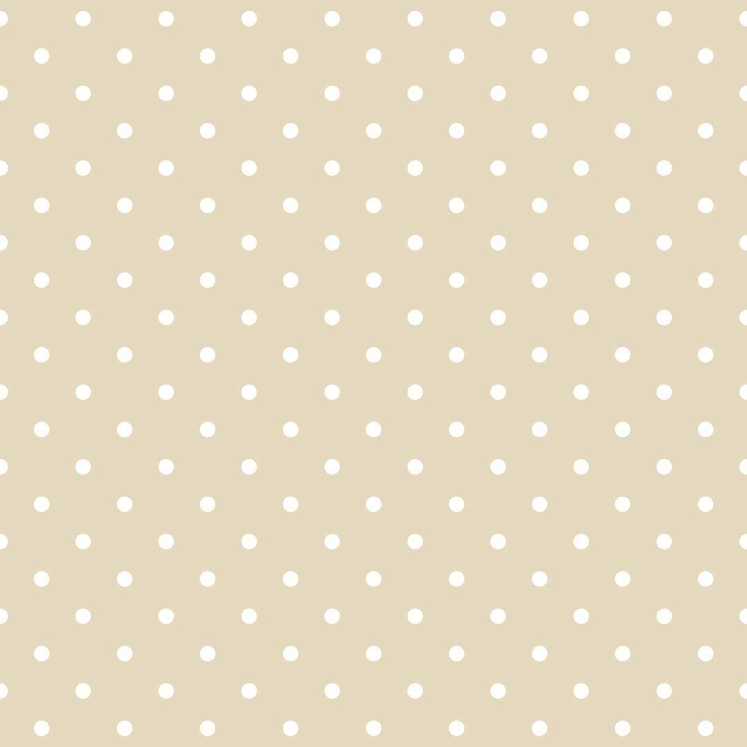 Vintage 1621 Fleece Wallpaper Polka Dots White Sand