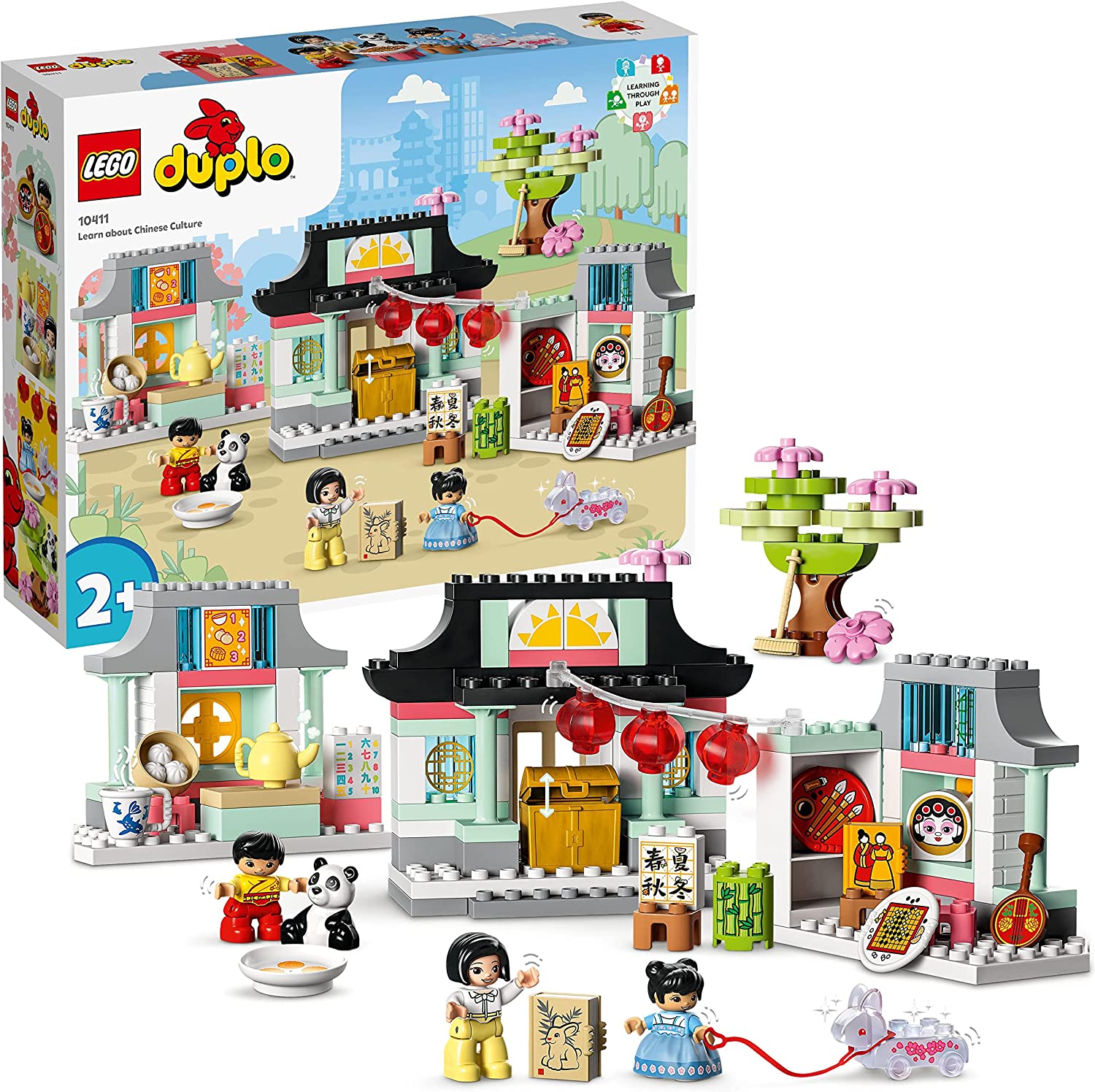 LEGO 10411 DUPLO TOPN Learn About Chinese Culture, Educational Toy for Toddlers from 2 years, with figures, Toy Panda and Stones