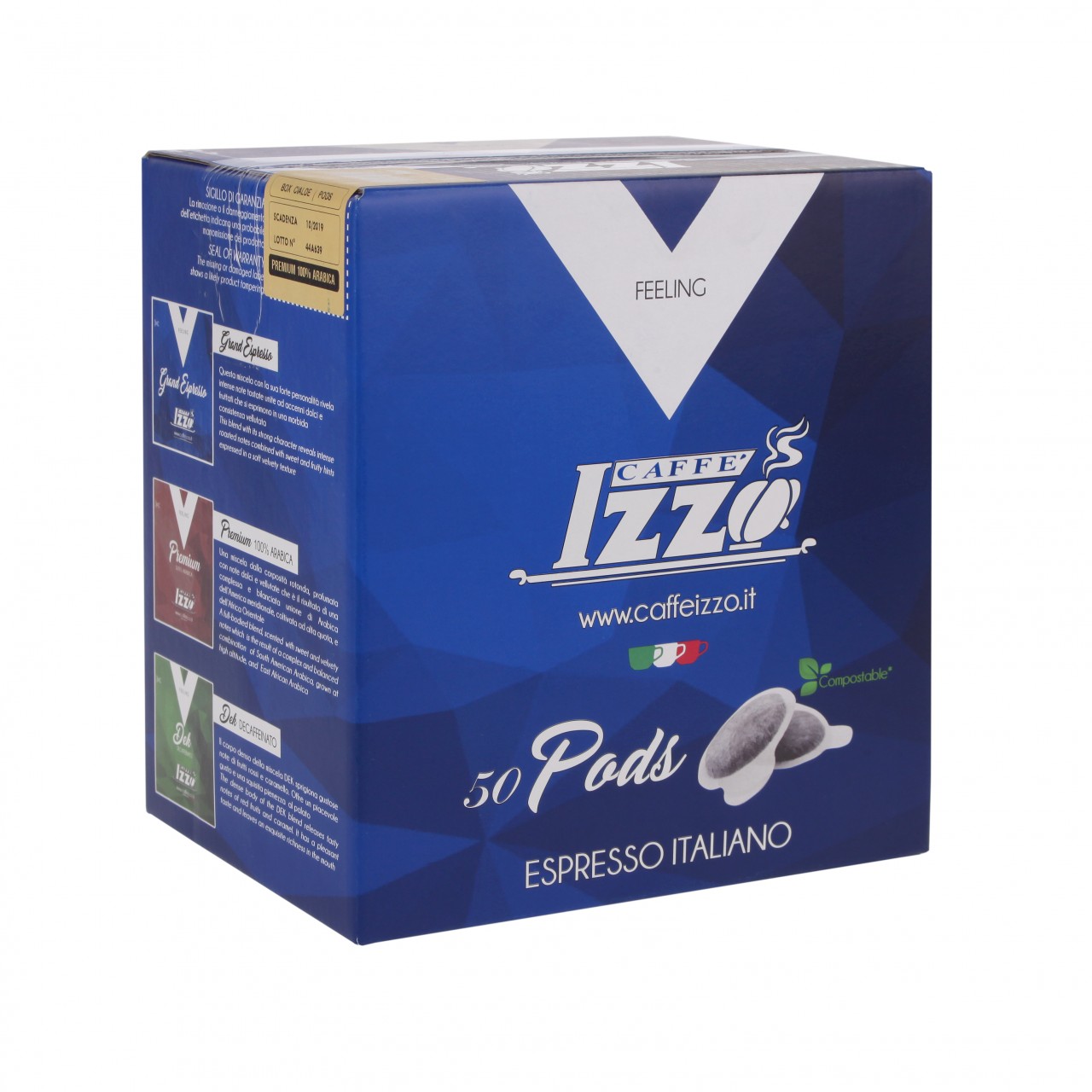 Izzo Feeling Premium 100% Arabica Pads 50 Pieces