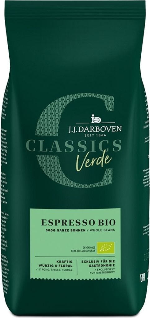 J. J. Darboven Classics Verde ESPRESSO 500g beans