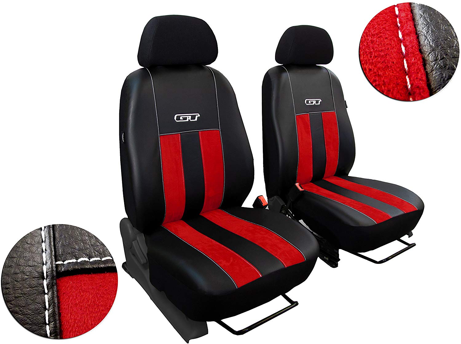 For E 46/Design ALCANTRA GT with Artificial Leather Seat Covers on Sale Red
