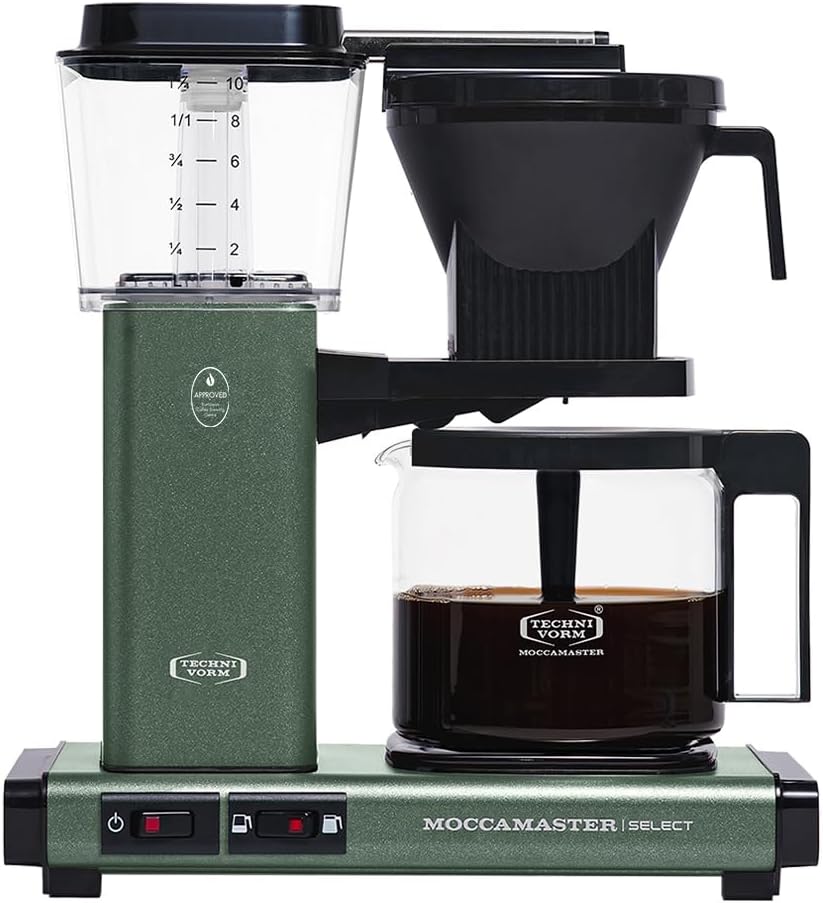 Moccamaster KBG Select 53991 Filter Coffee Machine, Forest Green, 1.25 L