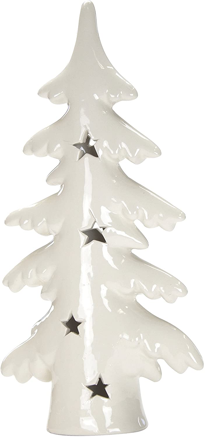 White Ceramic Tree with Stars