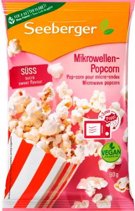 Seeberger Microwave Sweet Popcorn 90g