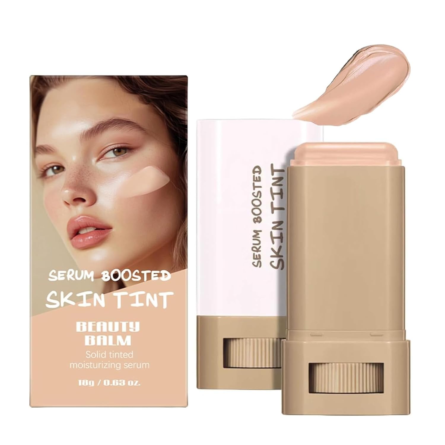 Confidita\'s Serum Boosted Skin Tint Balm, Foundation Stick Beauty Balm Serum Boosted Skin Ink, Conceale & Smooths Full Coverage Concealer, Natural Finish Makeup, for Women (#05, 1)
