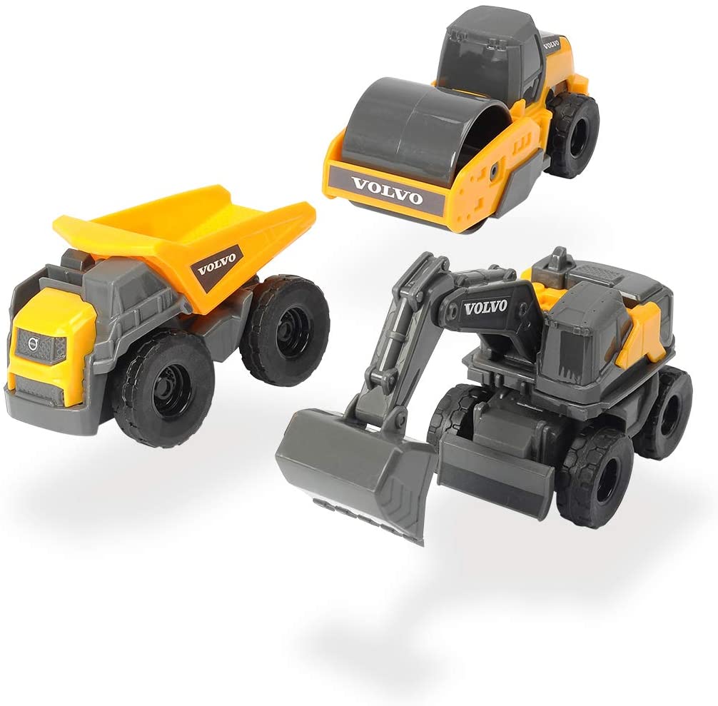 Dickie Toys Volvo Micro Builders 3 Pack Construction Site Digger Set Of 3 C