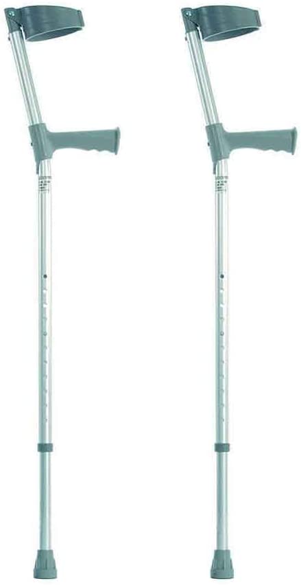 Height Adjustable Crutches With Plastic Handles (Pack Of 2)