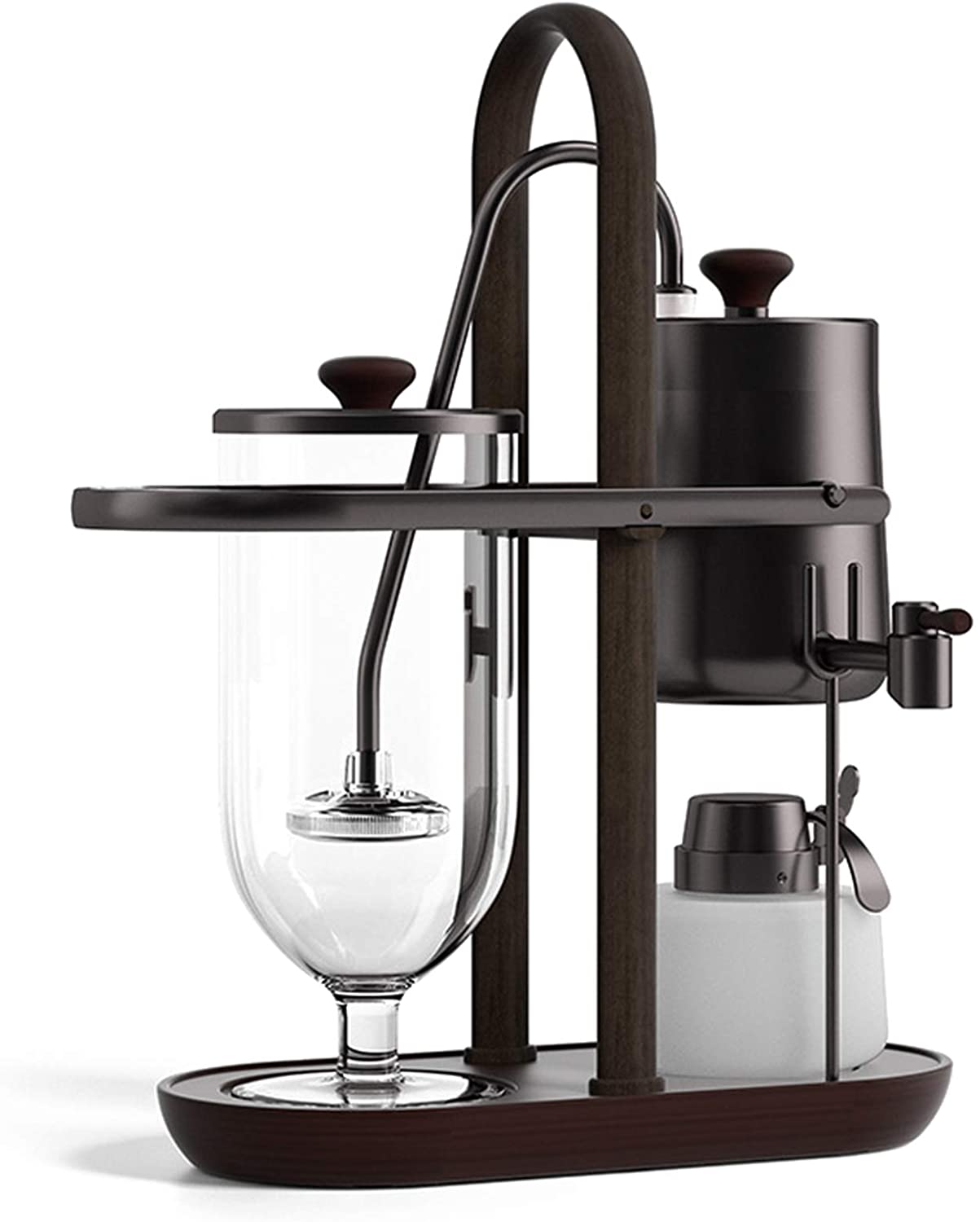 BNMY Siphon Coffee Machine Siphonic Distillation Coffee Pot Balancing Siphon Coffee Machine Coffee Suit Drip Type Hand Coffee Machine, Gold