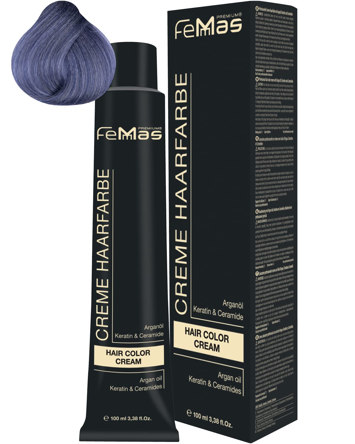 Femmas Hair Colour Cream 100 ml Hair Colour (Metallic Blue), ‎metallic blue