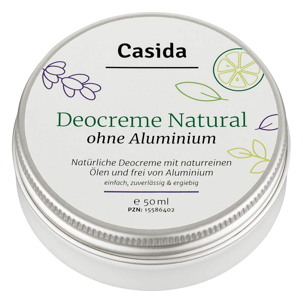 Casida® Deodorant Cream - Natural, Pure & Without Aluminium - Reliable Deodorant Cream with 24-Hour Long-Term Protection - From the Pharmacy - No Additives - 50 ml