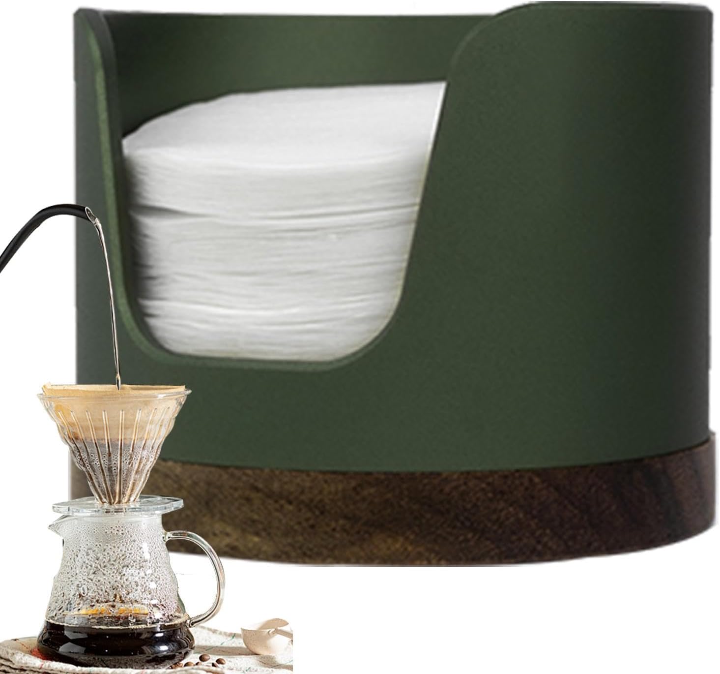 Coffee Filter Paper Holder - Coffee Paper Filter Container, Portable Coffee Filter Dispenser | Coffee Filter Holder Storage Container, Round Puck Screen Paper Filter Holder for Espreso Maker