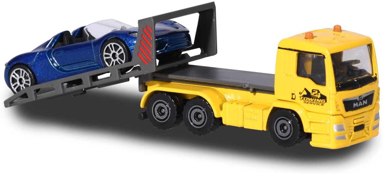 Majorette Mini 212057520Q01 City Set Man Tga Tow Truck Lorry With Porsche, 
