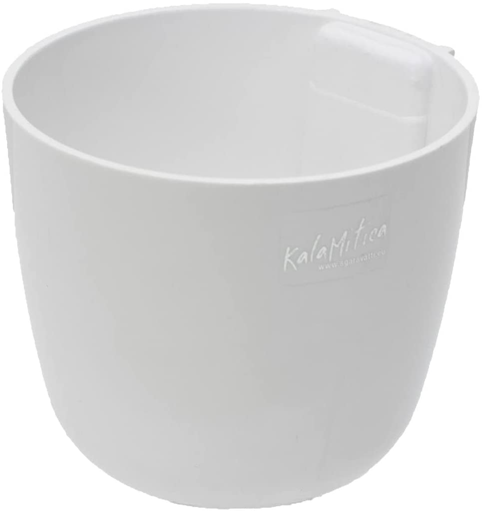 KalaMitica 10.5 cm Diameter Boule Magnetic Pot - White