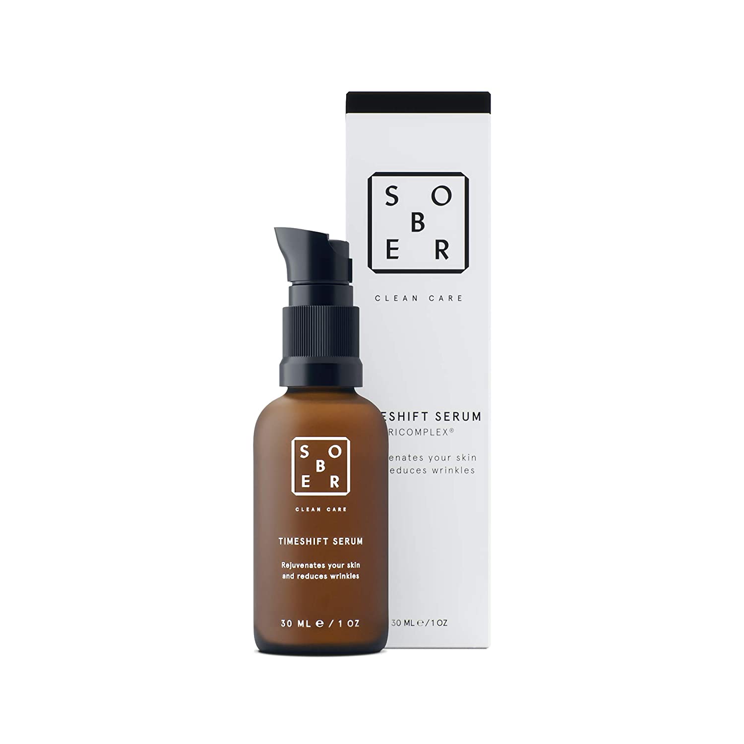 sober sober® Timeshift Unisex Anti-Ageing Serum High Dose Anti-Wrinkle Gel Against Dark Circles and Bags with Instant Effect 100% Active Ingredients to Reduce the Visible Depth of Wrinkles
