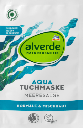 alverde NATURKOSMETIK Aqua Hydro Sheet Mask, 1 pc