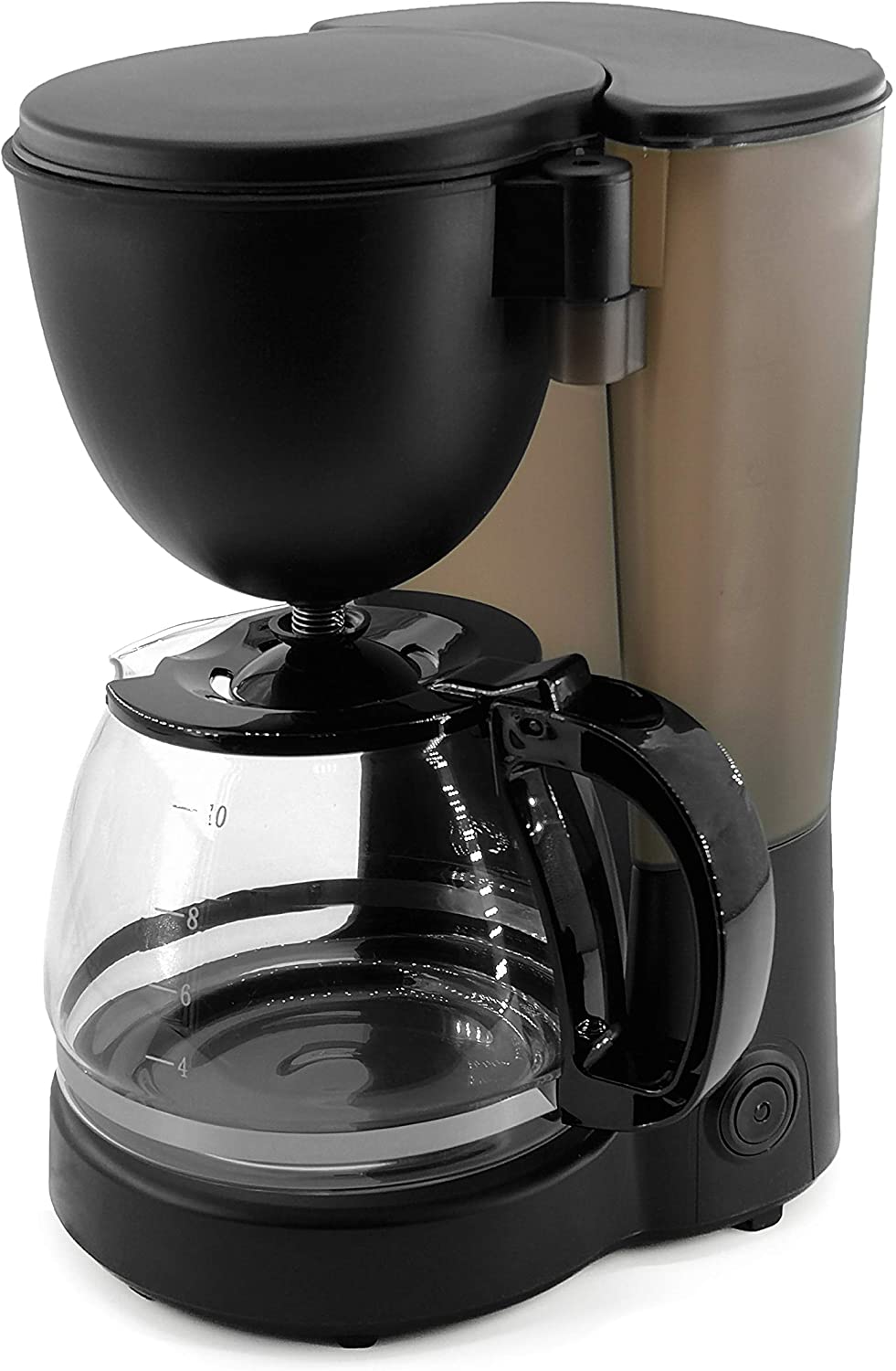 Filter coffee maker with 1.25 L glass jug, 10 cups, warming plate, anti-drip, coffee machine for ground filter coffee