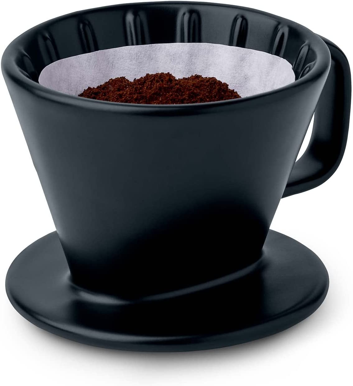 Tchibo Coffee Filter, Hand Filter, Hand Filter, Filter Size 101, Dishwasher Safe, Ceramic, Black