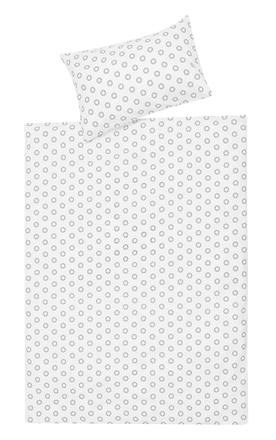 Schardt 13 609 1/764 Children\'s Bed Linen 2-Piece Circle Star Grey