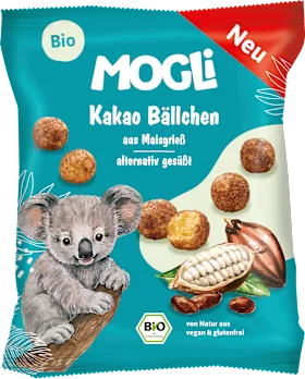 Children's snack cocoa balls made from corn semolina for ages 3 and up, 30 g