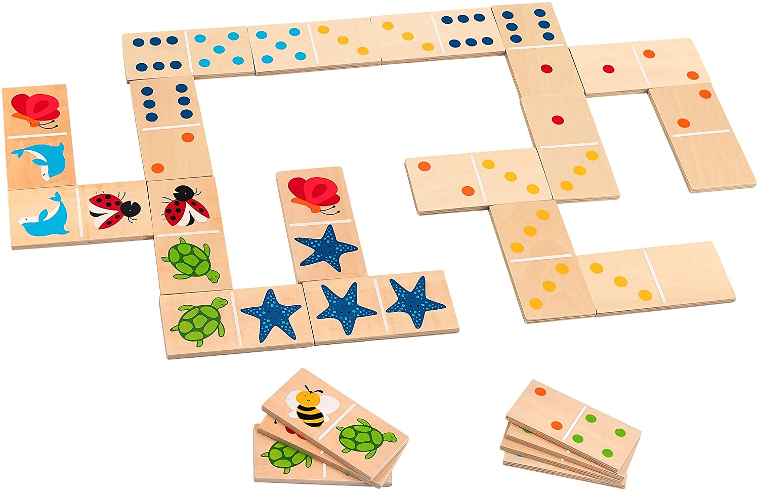 Globo Toys Globo37707 Legnoland Wooden Domino Animal (28-Piece)