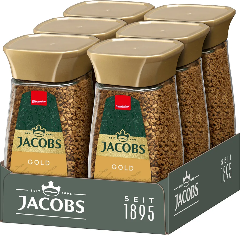 JACOBS Gold instant coffee 6 jars - 6 x 200 g instant coffee