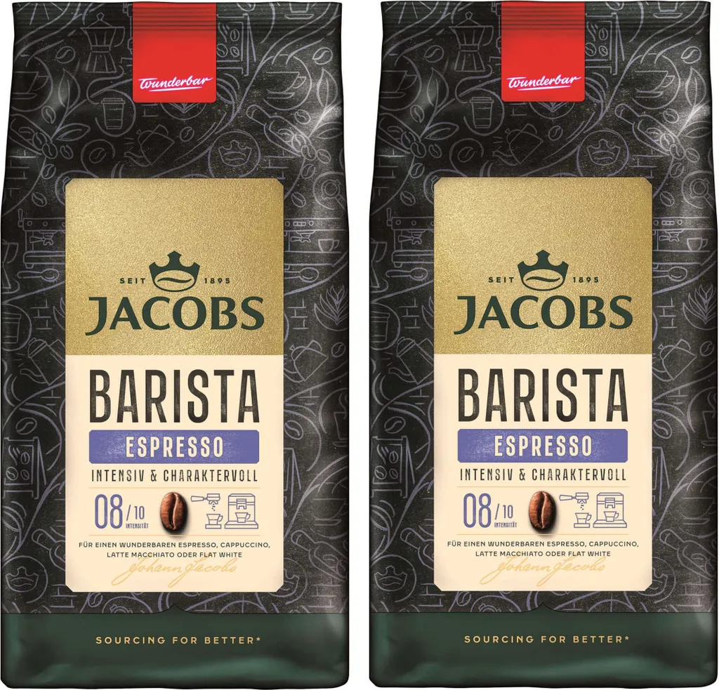 JACOBS Coffee Beans Barista Editions Espresso Espresso Beans 2x 1 kg Whole Bean