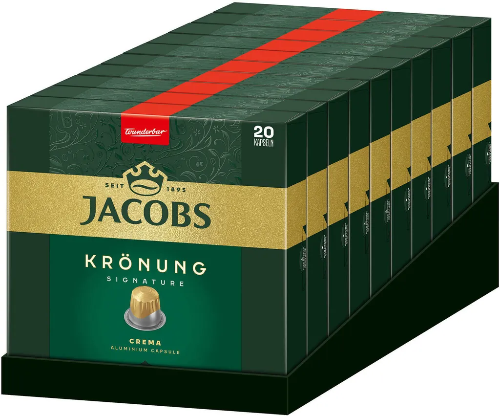 JACOBS Capsules Krönung Crema 200 Nespresso®* compatible coffee capsules 10x20