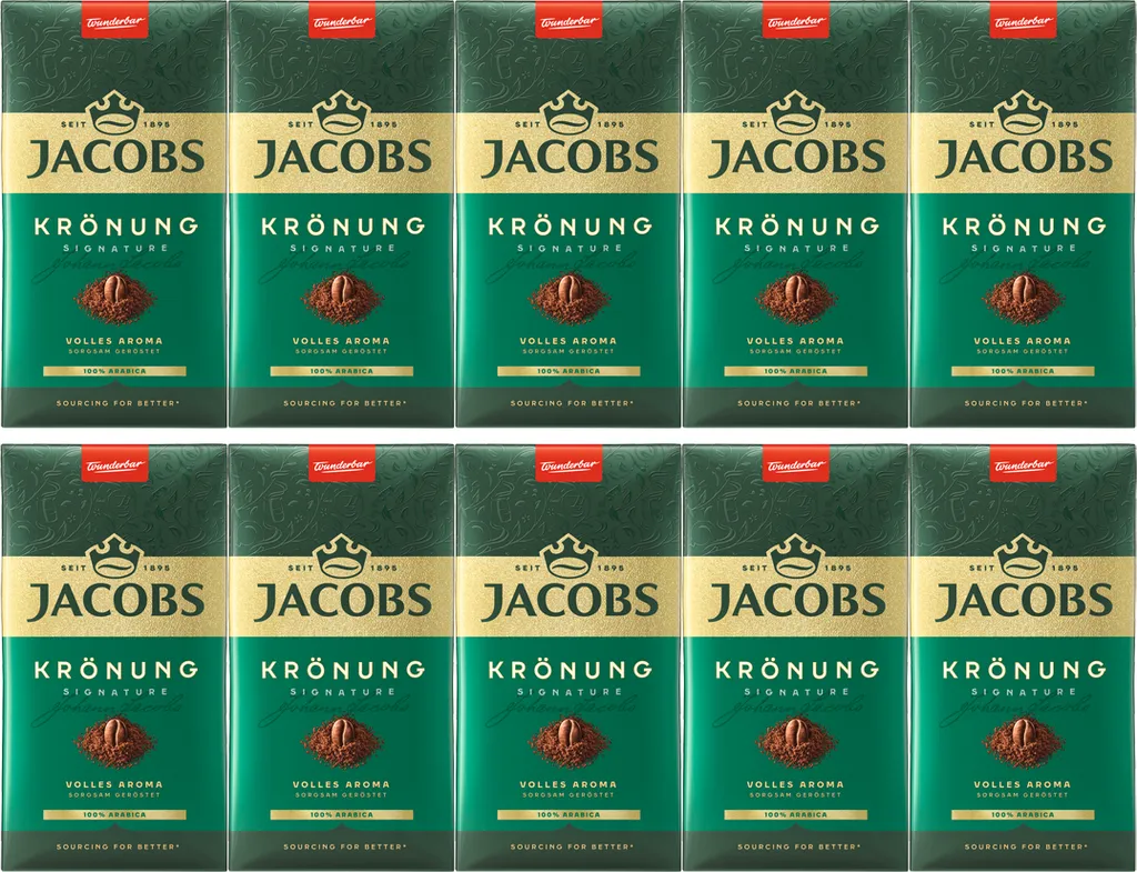 Jacobs Krönung Original Filter Coffee Ground Premium Coffee 500g 10-pack