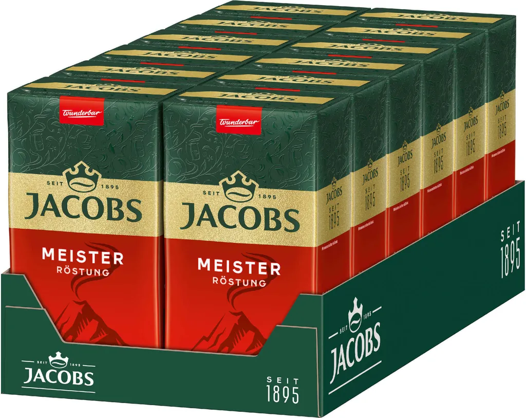 JACOBS Master Roast Filter Coffee 12 x 500 g Ground Coffee