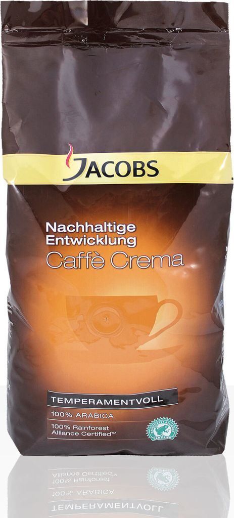 Jacobs Sustainable Development Caffe Crema - 8 x 1kg coffee beans, 100% Arabica