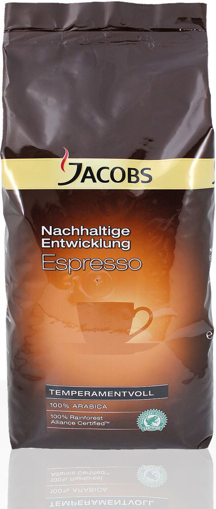 Jacobs Sustainable Development Espresso - 1kg coffee beans, 100% Arabica
