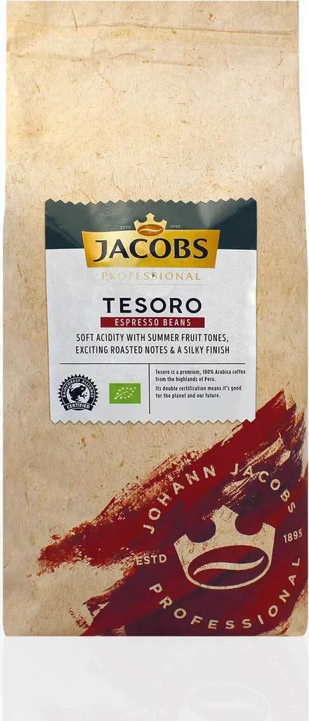 Jacobs Tesoro Espresso Peru - 1kg coffee beans, 100% Arabica