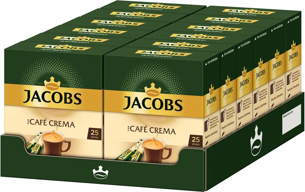 JACOBS Typ Cafe Crema löslicher Kaffee 12 x 25 Sticks