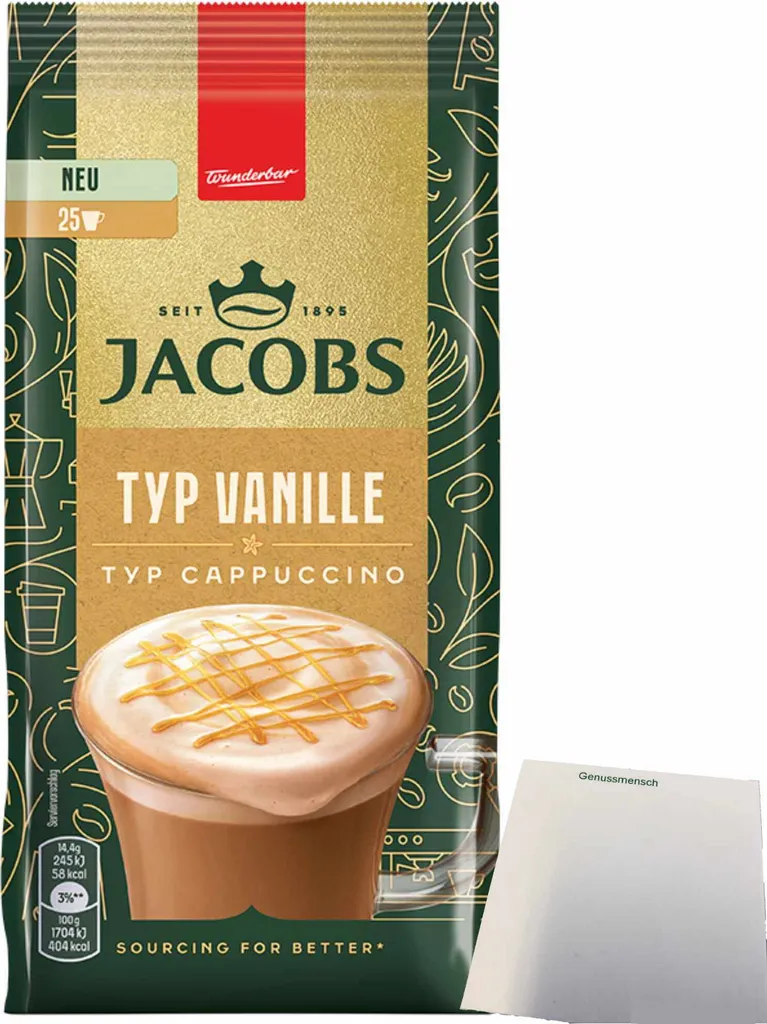 Jacobs Type Cappuccino Vanilla (360g pack) + usy block