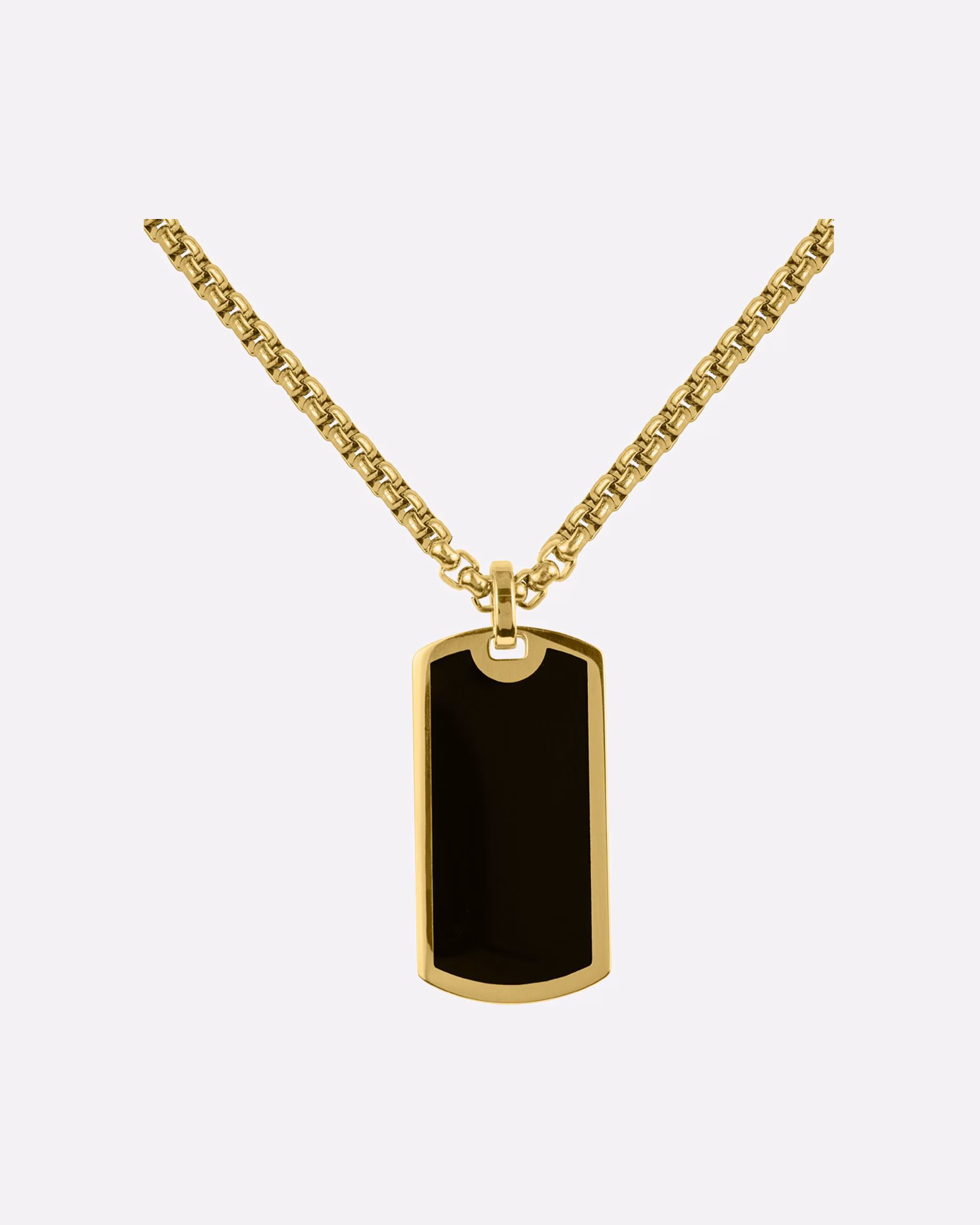 Jacques Lemans necklace chain stainless steel, colored stone