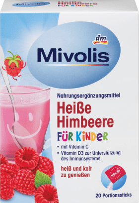 Mivolis Hot drink Hot raspberry for children, portion sticks 20 pcs. , 100 g