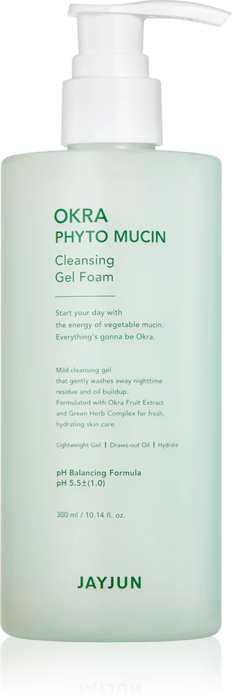 Jayjun Okra Phyto Mucin Cleansing Gel Foam gentle cleansing foam