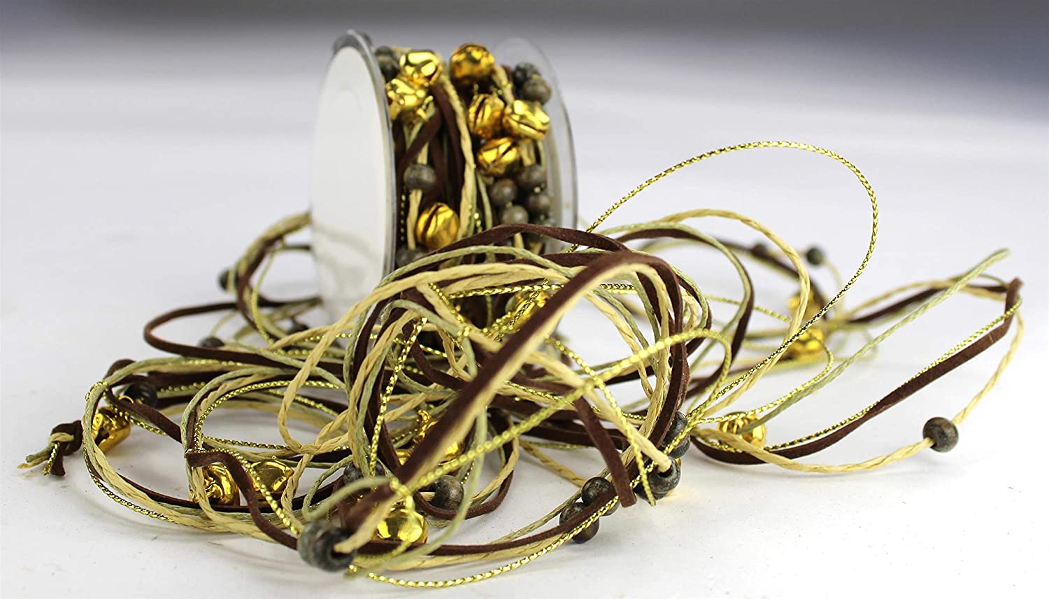Daro Decorative Bells Decorative Ribbon 3 Metres 4 Assorted Colours (Gold, 