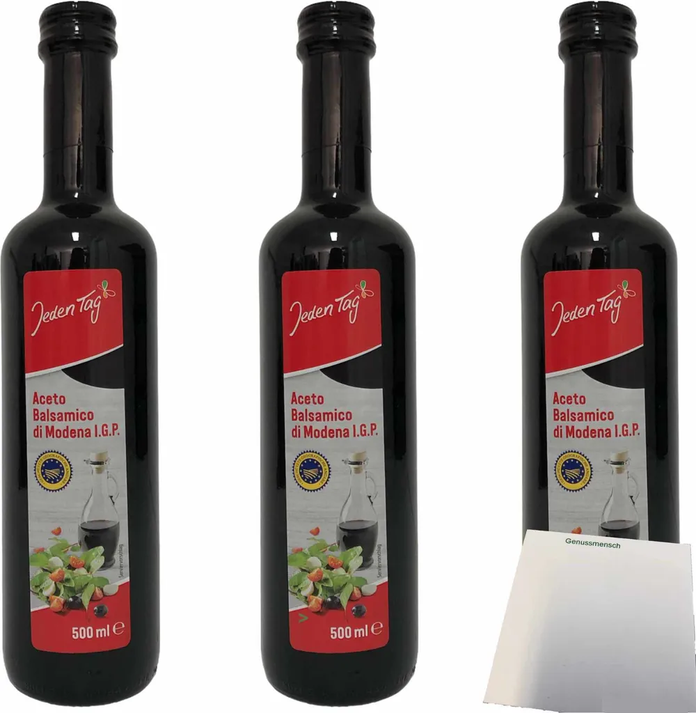 Every day Aceto Balsamico di Modena I.G.P. dark vinegar 3-pack (3x500ml bottle) + usy block
