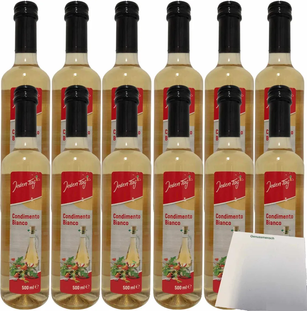 Every day Condimento Bianco white vinegar 12-pack (12x500ml bottle) + usy block