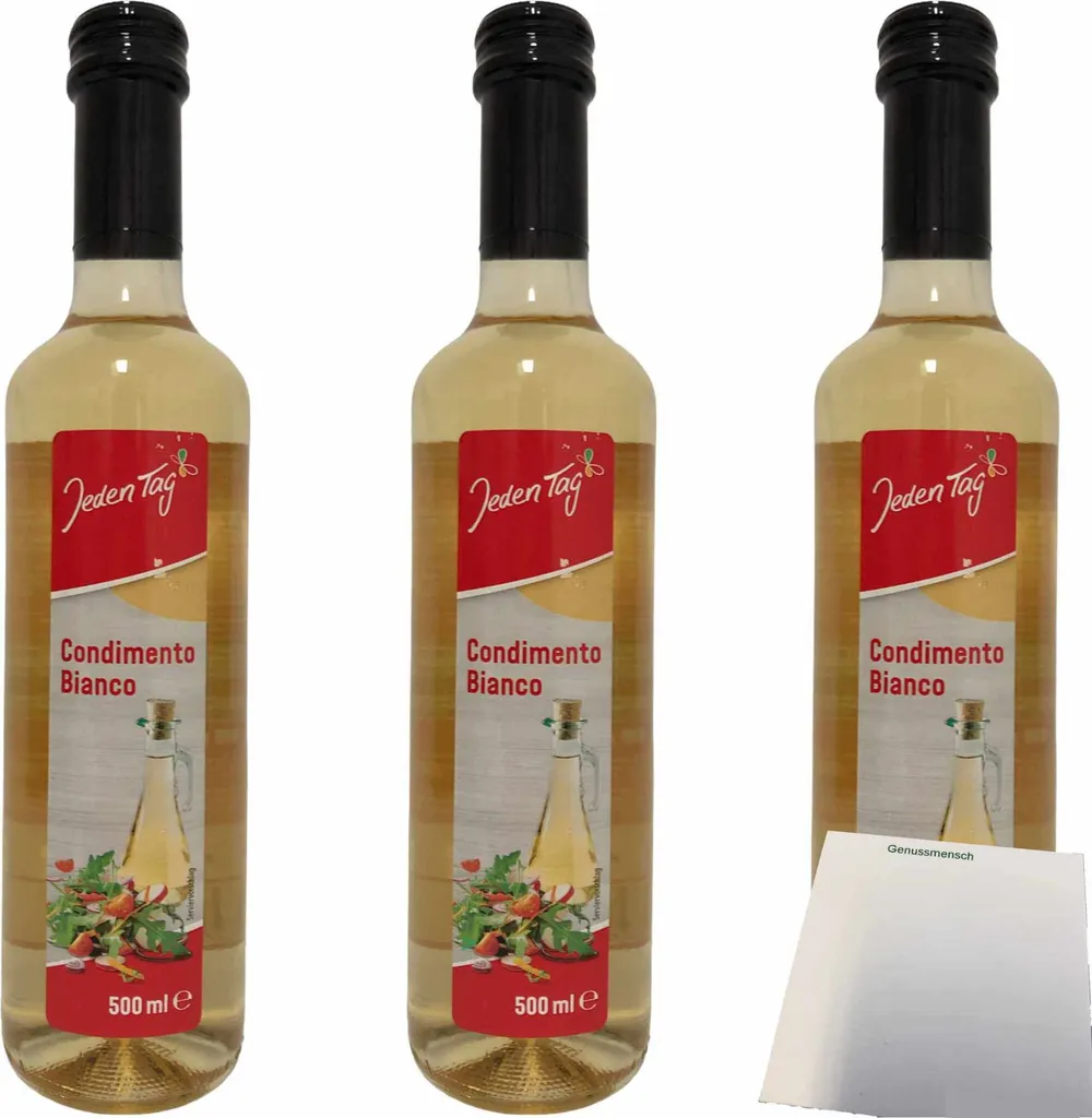 Every day Condimento Bianco white vinegar 3-pack (3x500ml bottle) + usy block