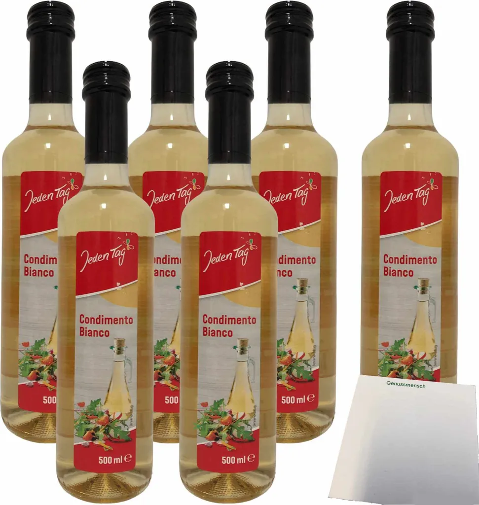 Every day Condimento Bianco white vinegar 6-pack (6x500ml bottle) + usy block