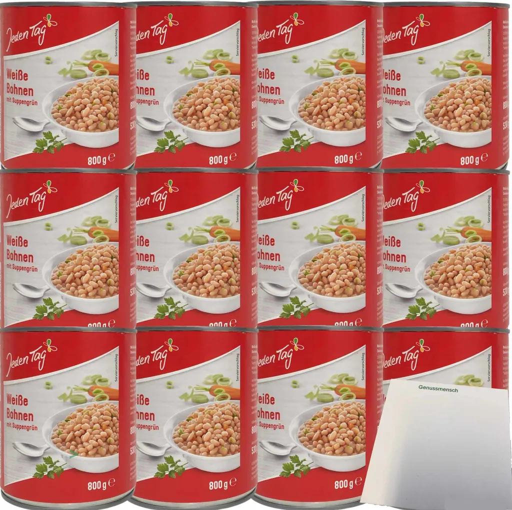 Every day white beans with soup vegetables 12-pack (12x800g can) + usy block