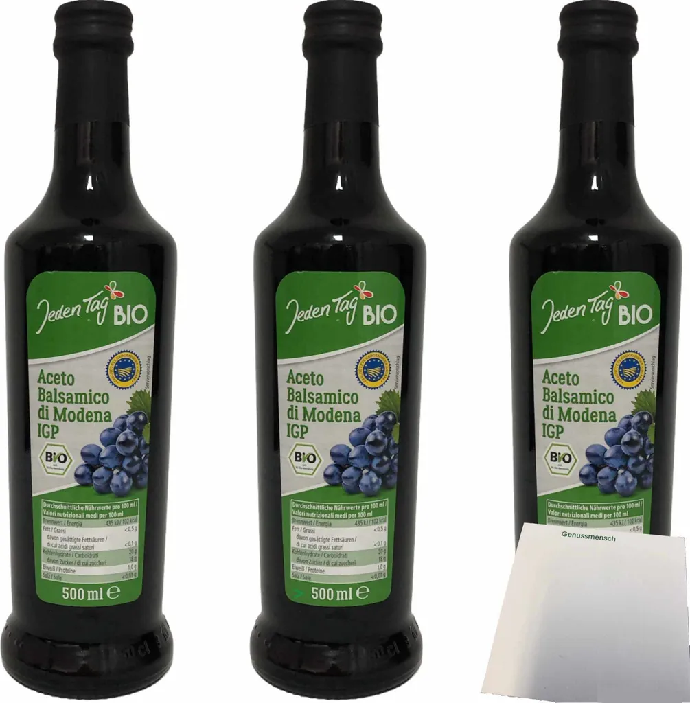 Every day Aceto Balsamico di Modena IGP dark vinegar 3-pack (3x500 ml) + usy block
