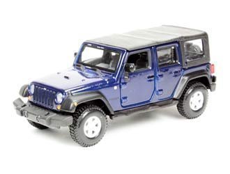 Bburago Jeep Wrangler Rubicon In Dark Blue (1: 32 Scale) Diecast Model Car