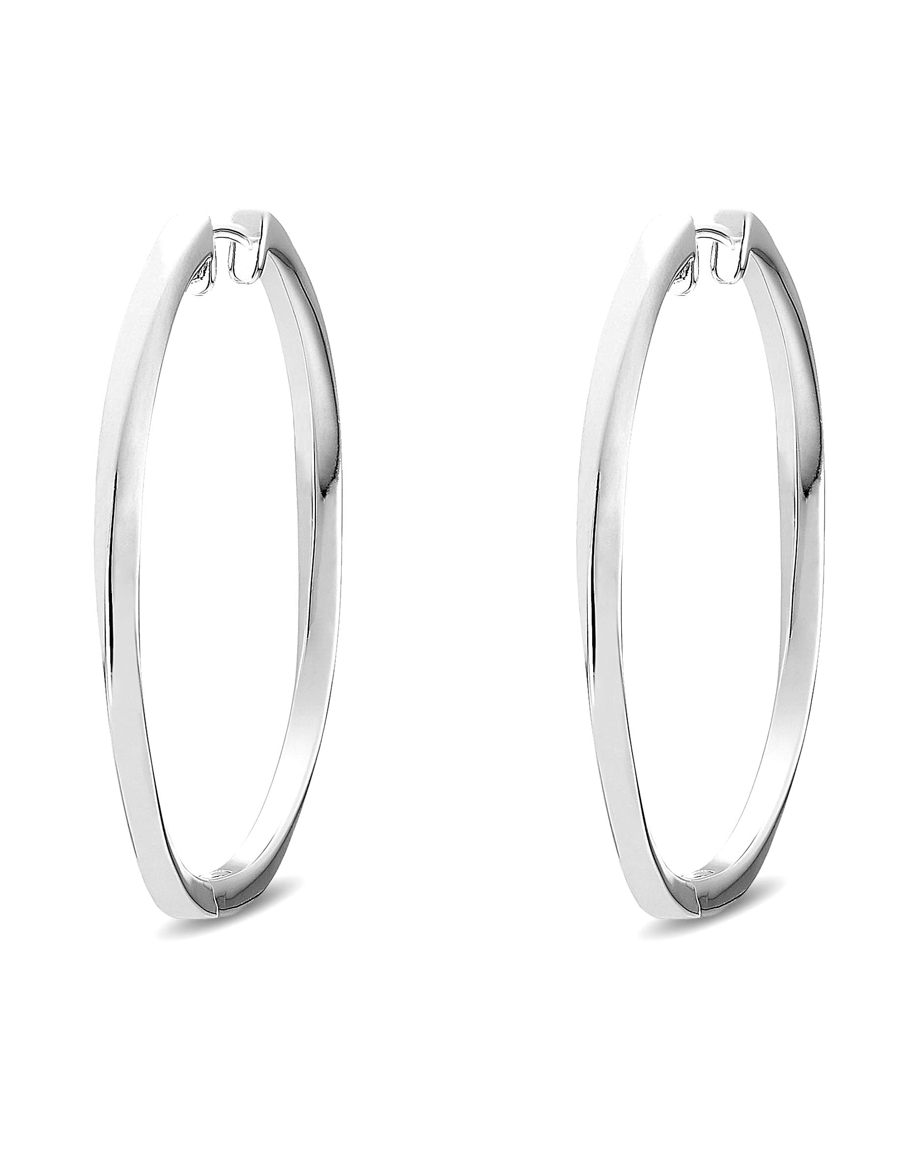 Jette hoop earrings rhodium-plated 925 silver